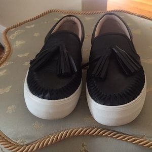 Vince Camuto leather slip on sneakers
